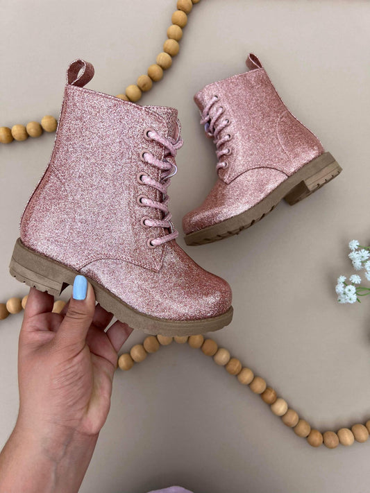 Kira boots - Rose Gold Glitter