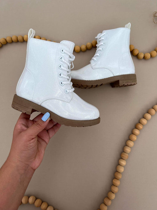 Kira boots - White Glitter